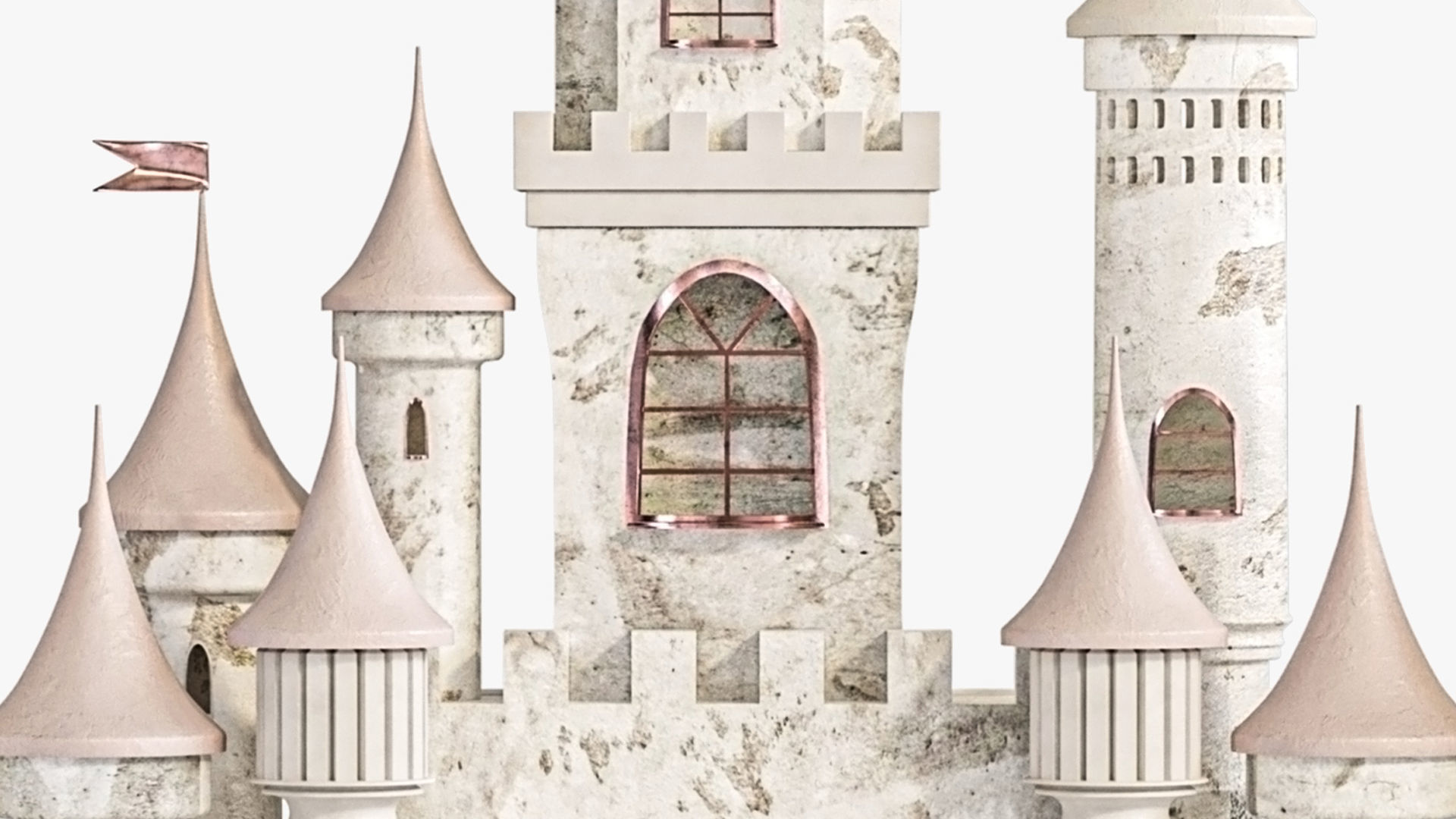 Toy castle for children room 3D model_2