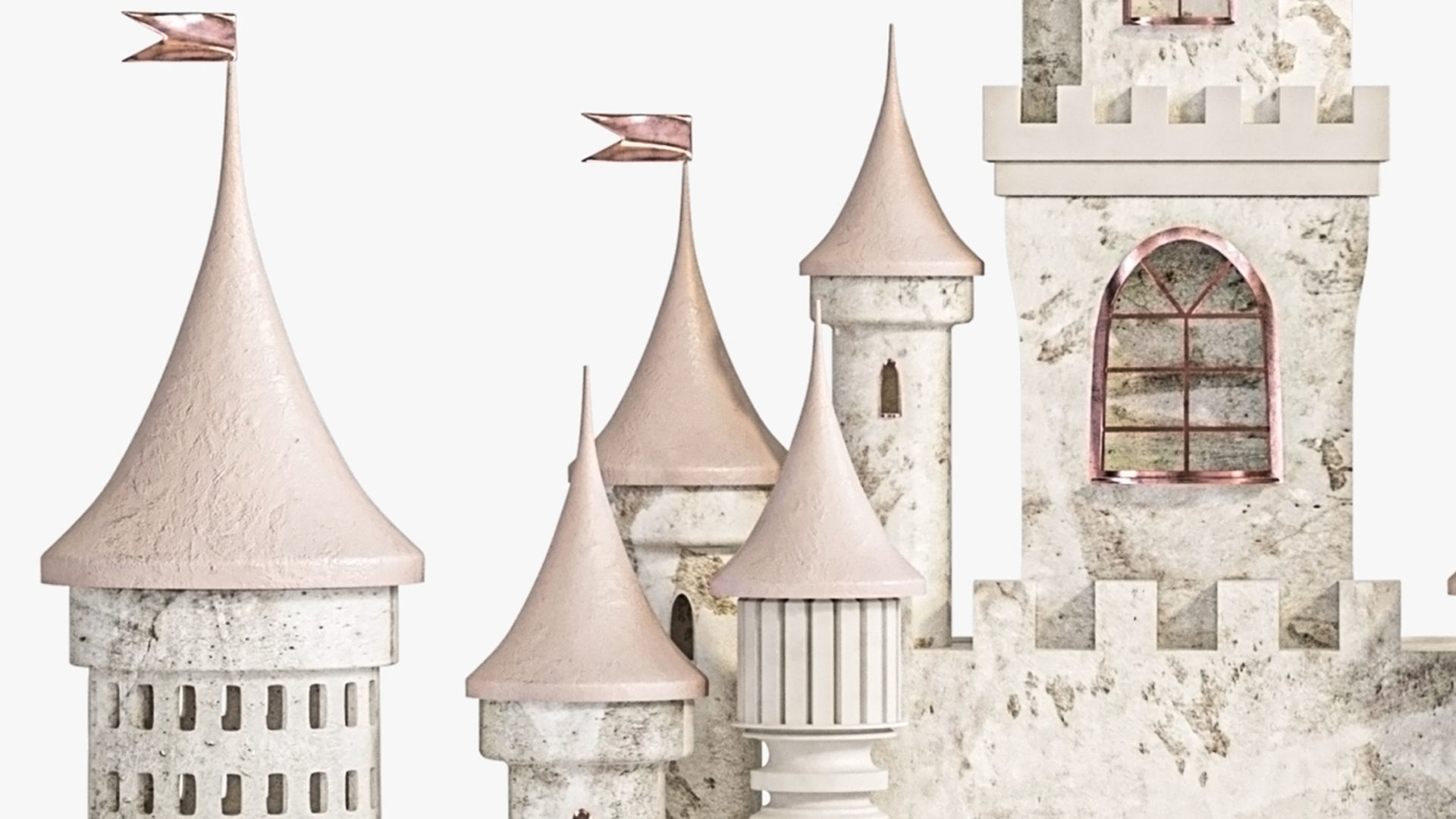Toy castle for children room 3D model_6