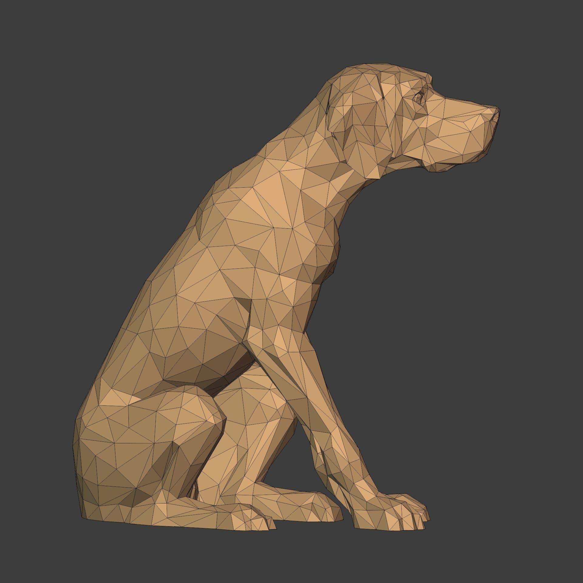 Dog Statue 3D print model_6