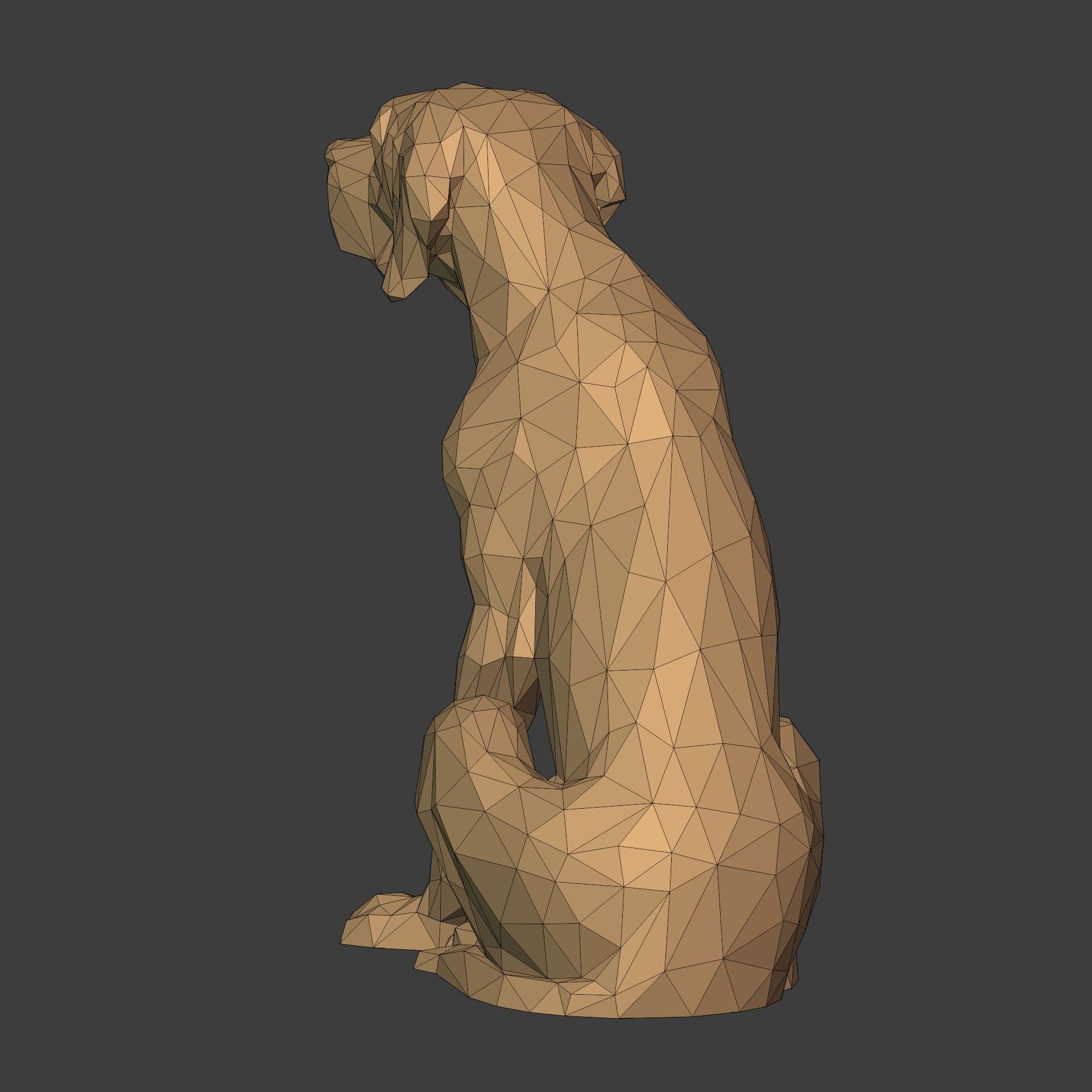 Dog Statue 3D print model_10
