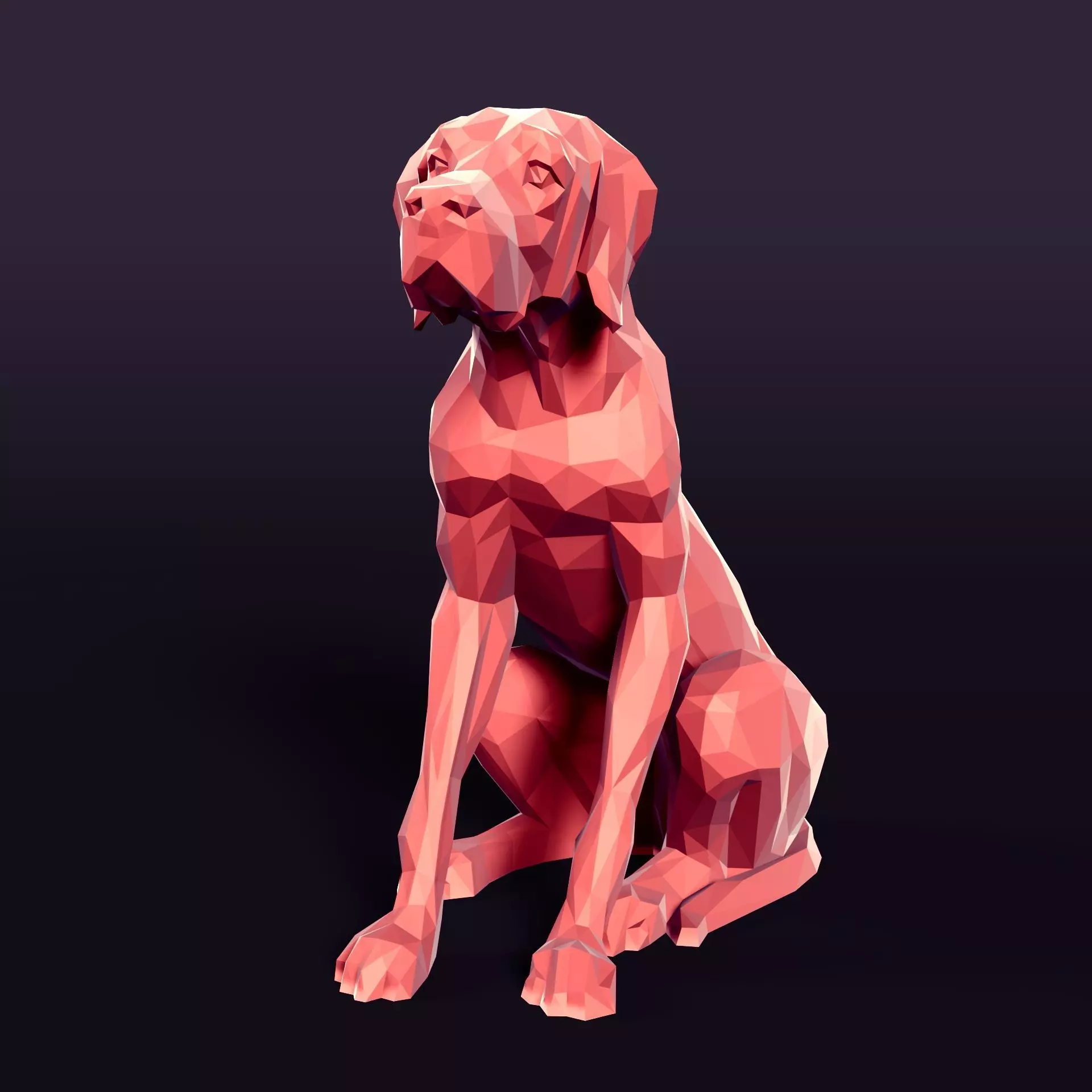 Dog Statue 3D print model_0
