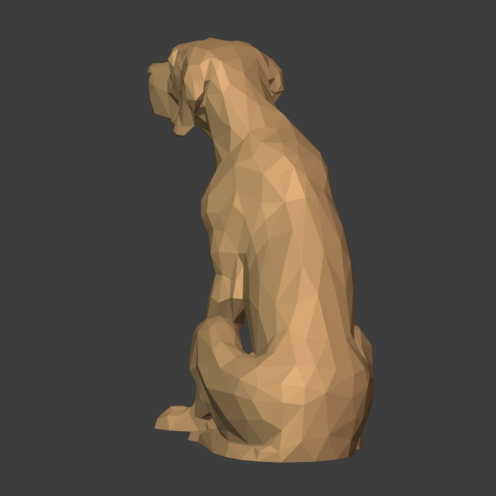 Dog Statue 3D print model_9