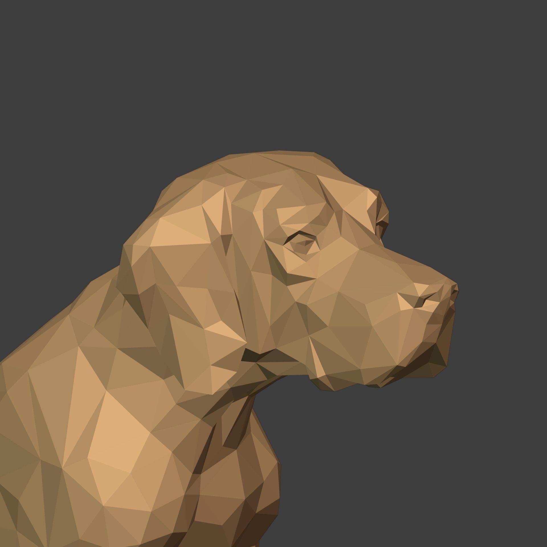 Dog Statue 3D print model_13