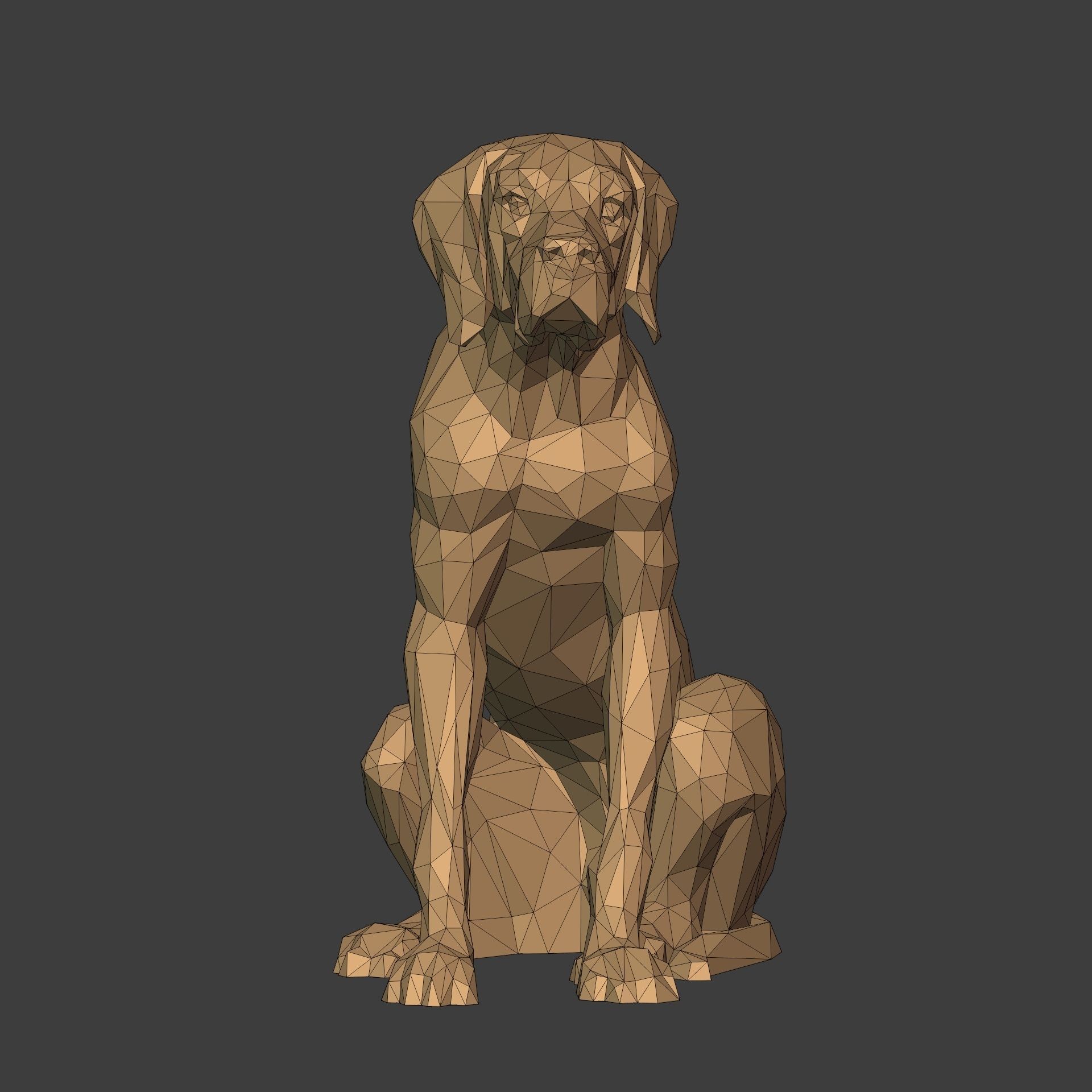 Dog Statue 3D print model_8