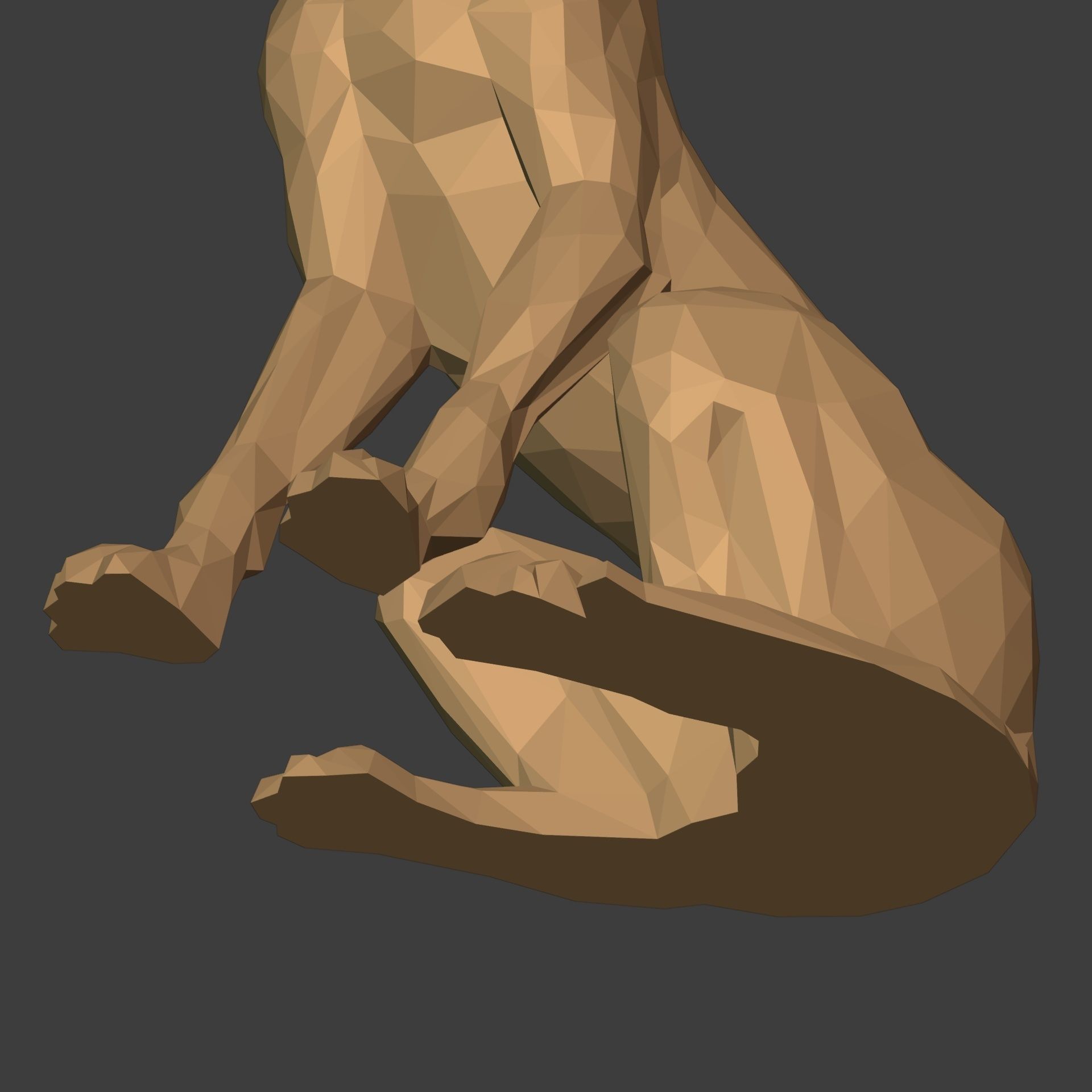 Dog Statue 3D print model_21
