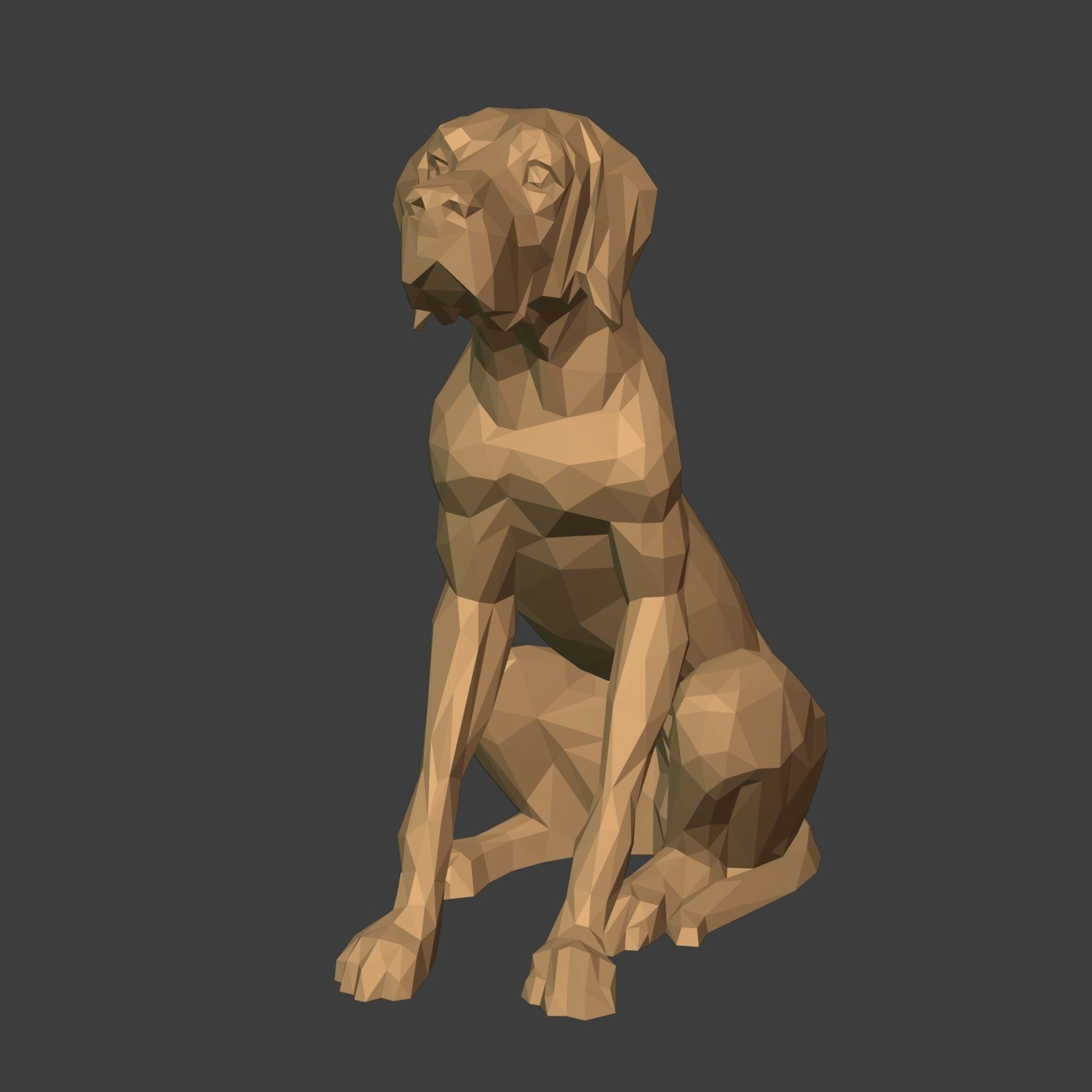 Dog Statue 3D print model_1
