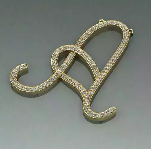 Pendant letter A N012585