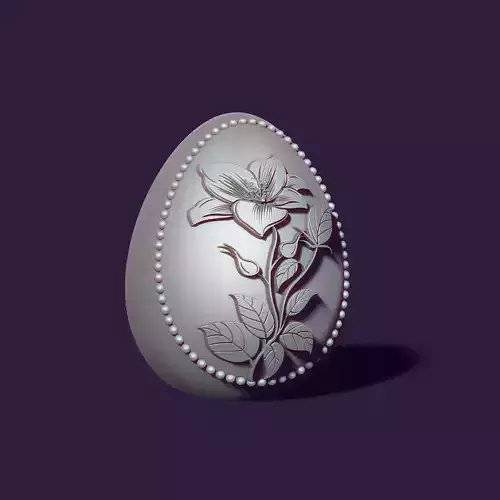 Easter egg mold with lily flower