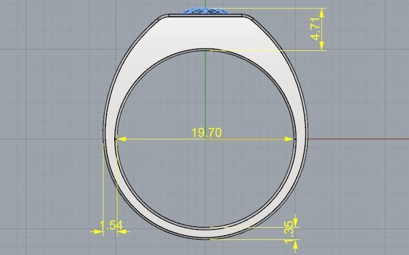 Ring N012578 3D print model_5