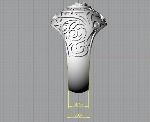 Man ring N012576 3D print model_8
