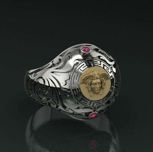Man ring N012576 3D print model_1