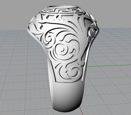 Man ring N012576 3D print model_3