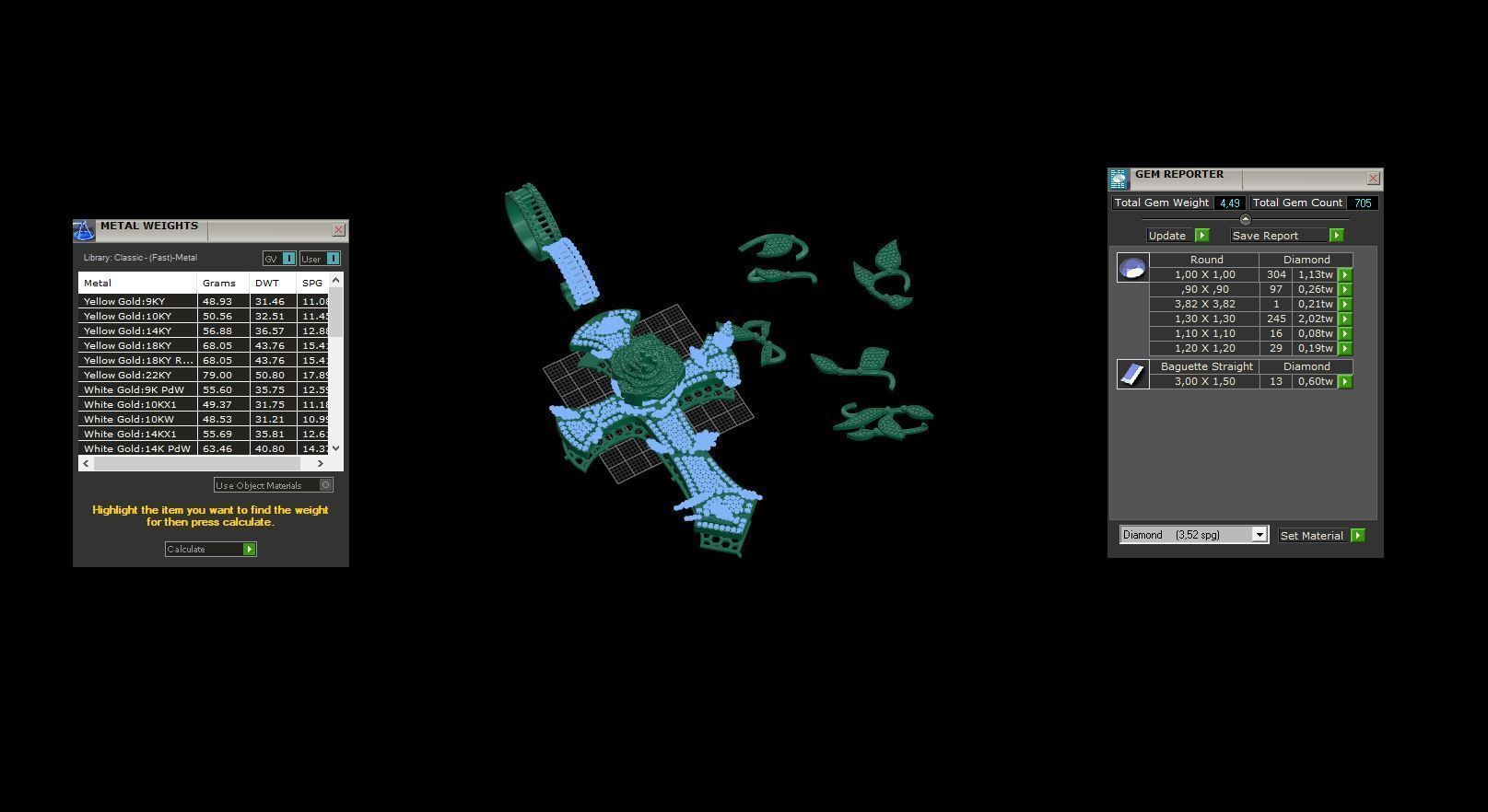 Cross with roses Pendant  3D print model_4