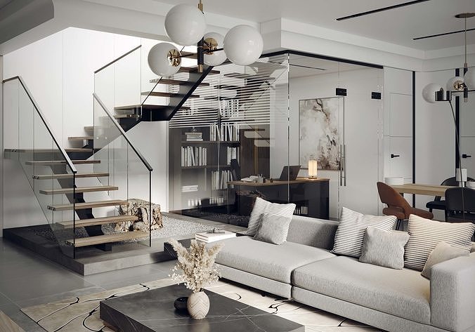 Interior 02 3D model 4