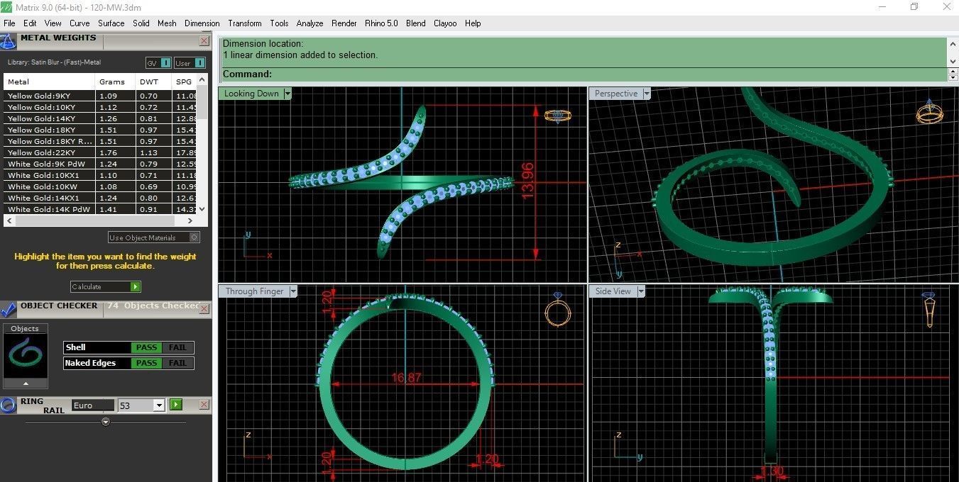 Minimal lightweight bypass ring 120-MW 3D print model_2