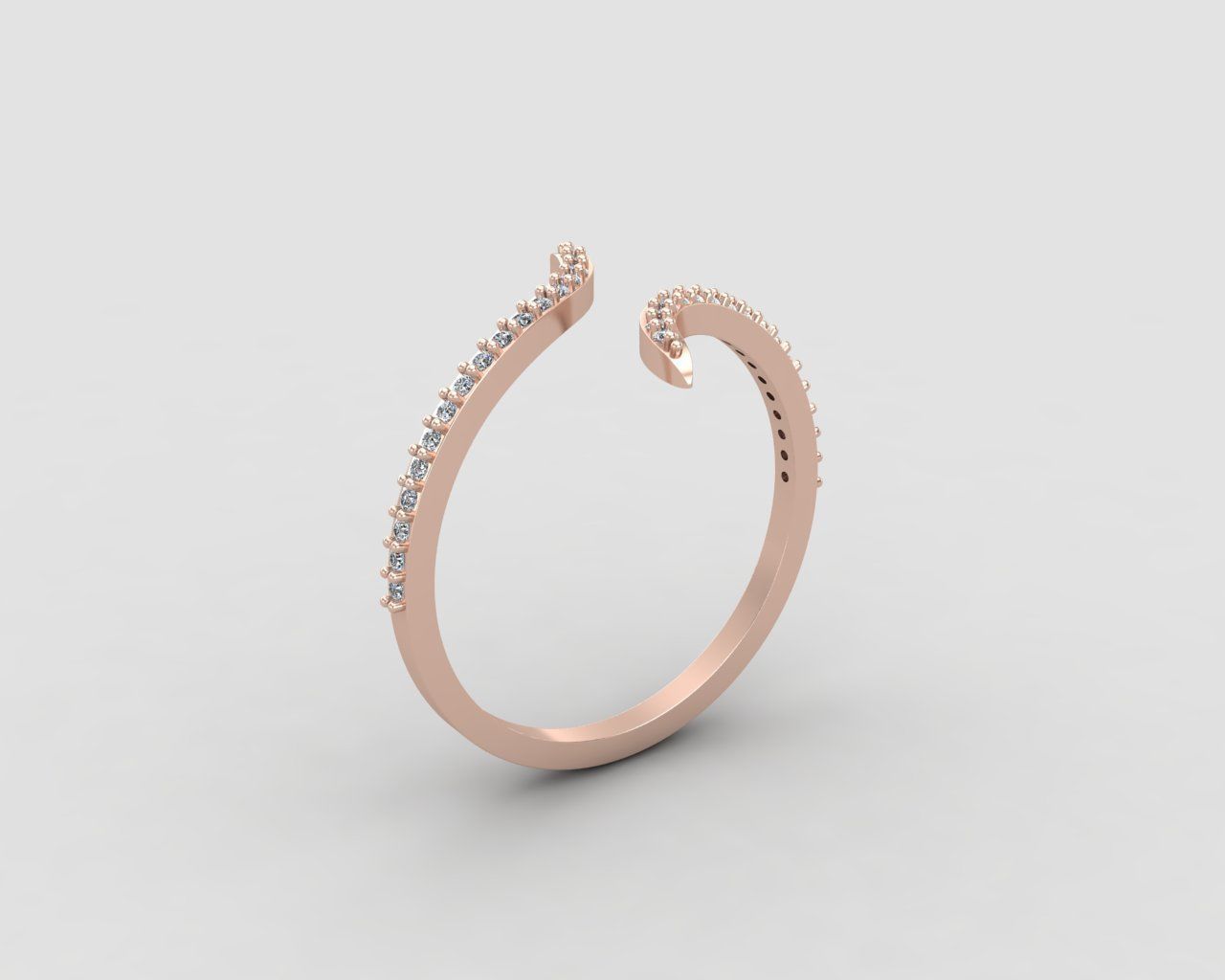 Minimal lightweight bypass ring 120-MW 3D print model_3