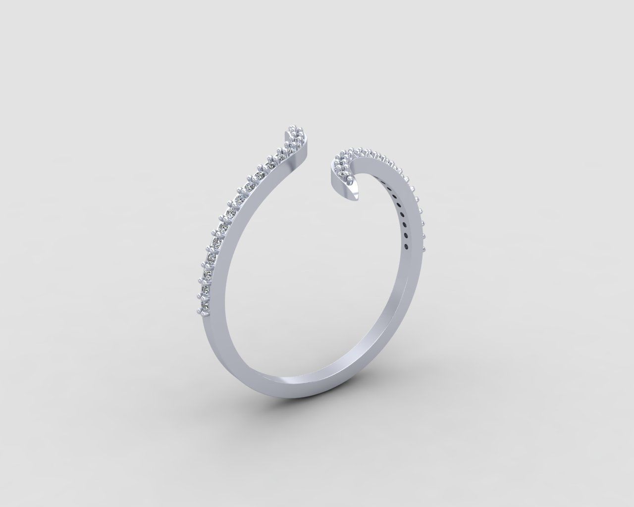 Minimal lightweight bypass ring 120-MW 3D print model_10