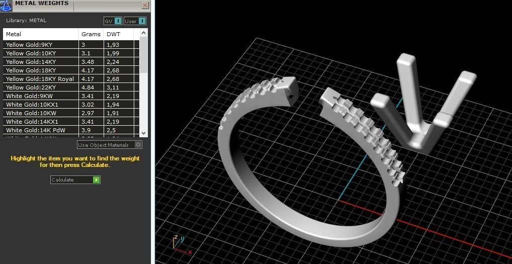 Soliter ring with one stone N012567 3D print model_8