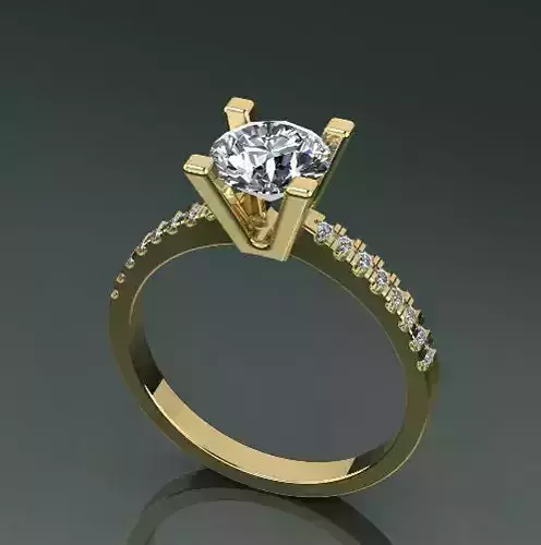 Soliter ring with one stone N012567