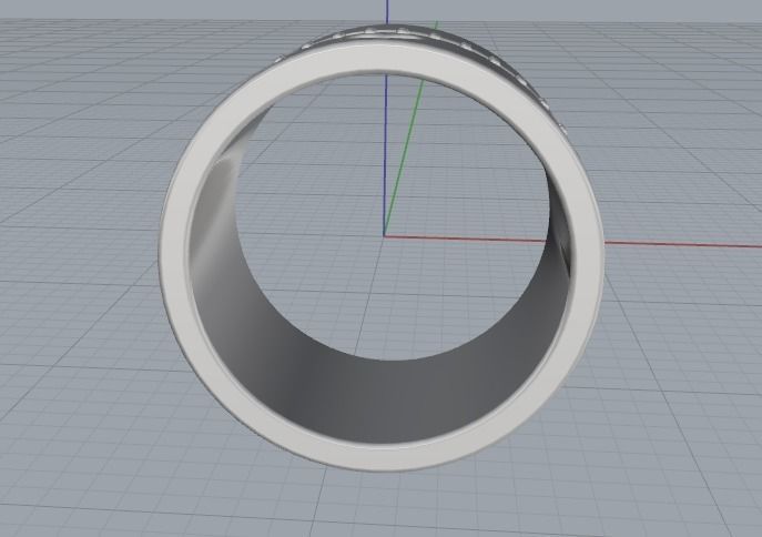 Ring with a heart N012566 3D print model_3