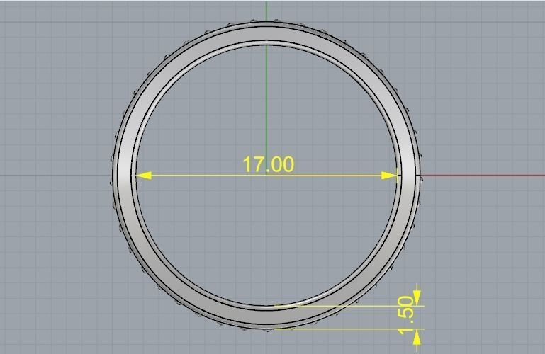 Ring with a heart N012566 3D print model_6