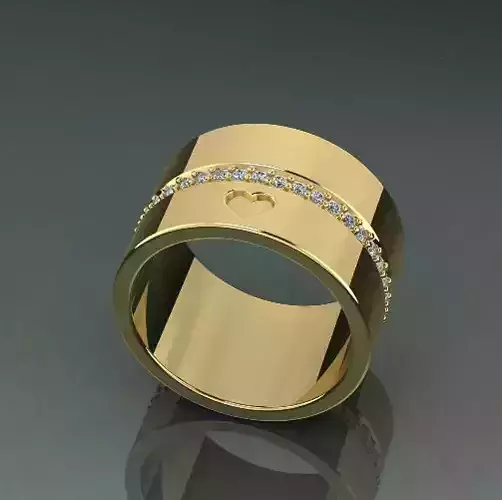 Ring with a heart N012566