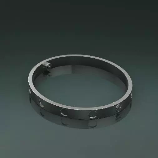 Bracelet without stones N012557 3D print model_0