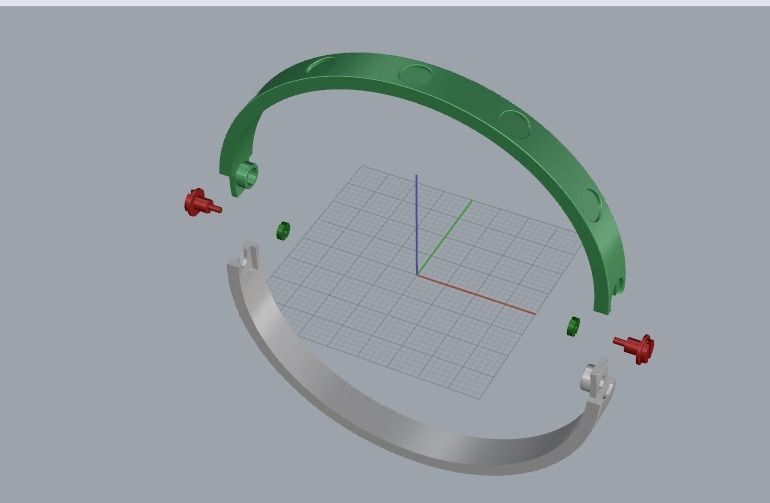 Bracelet without stones N012557 3D print model_2