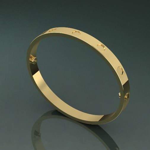 Bracelet without stones N012557 3D print model_1