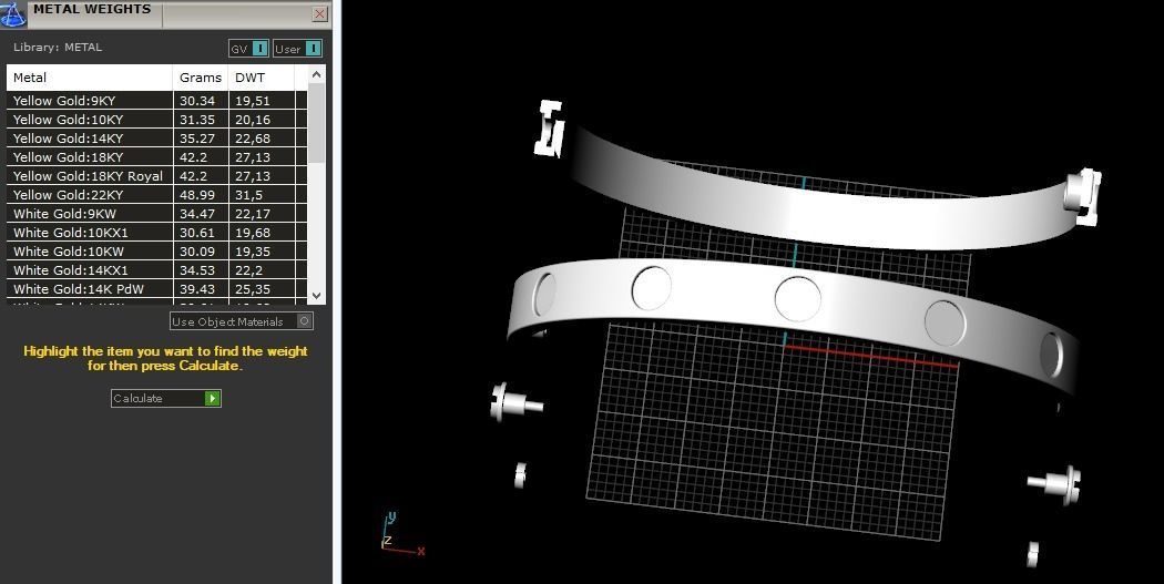 Bracelet without stones N012557 3D print model_9