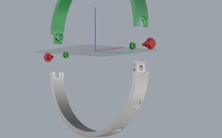 Bracelet without stones N012557 3D print model_5