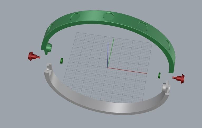 Bracelet without stones N012557 3D print model_6