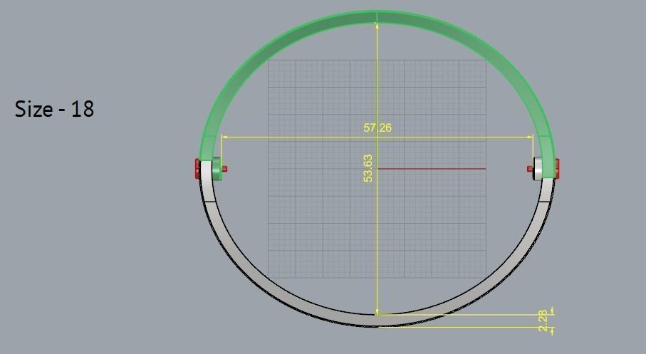 Bracelet without stones N012557 3D print model_7