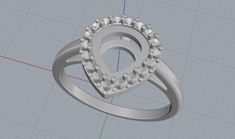 Ring N012556 3D print model_2