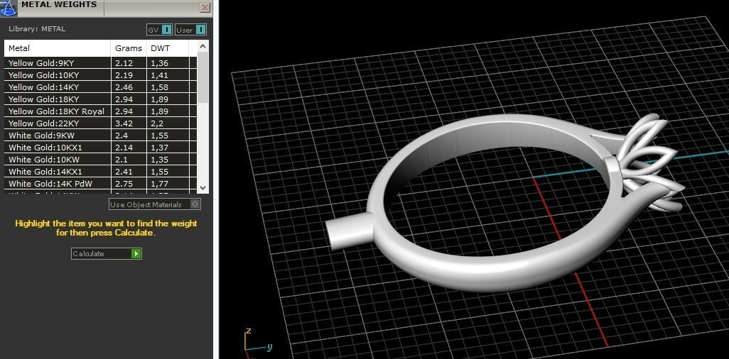 Soliter ring with one stone N012553 3D print model_9