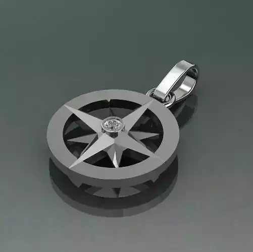 Wind rose pendant N012548