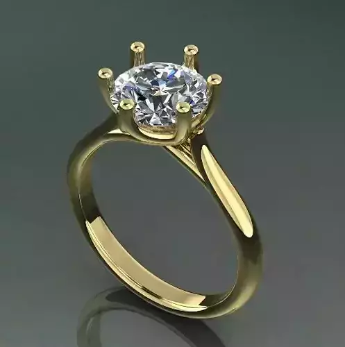 Soliter ring with one stone N012547