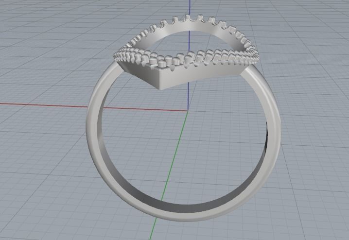 Ring N012545 3D print model_3