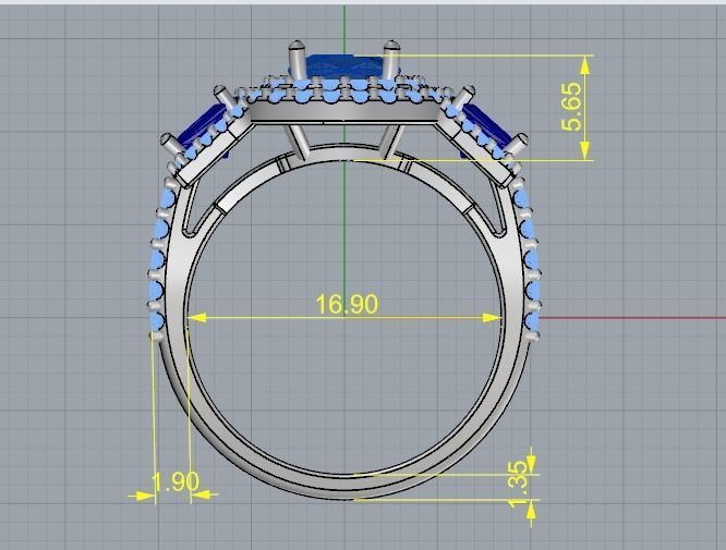 Ring N012537 3D print model_5