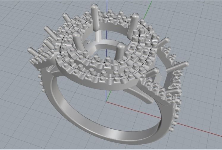 Ring N012537 3D print model_2