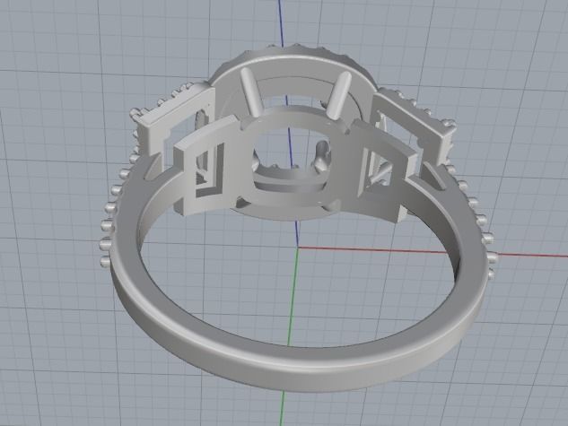 Ring N012537 3D print model_4