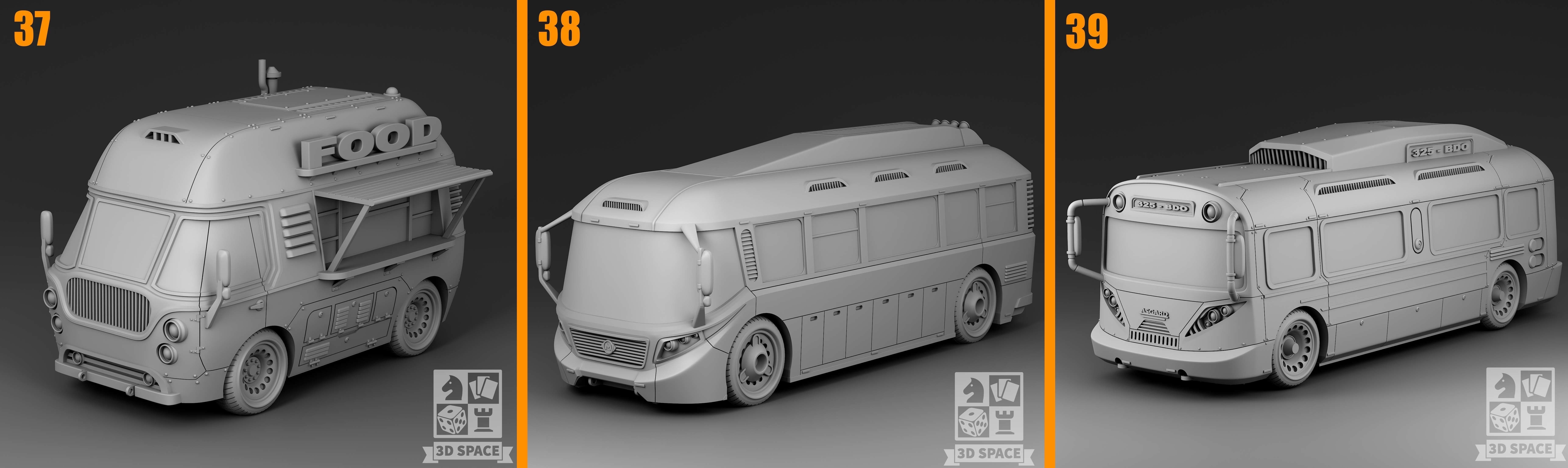 Futuristic cars 3D Model Collection_5