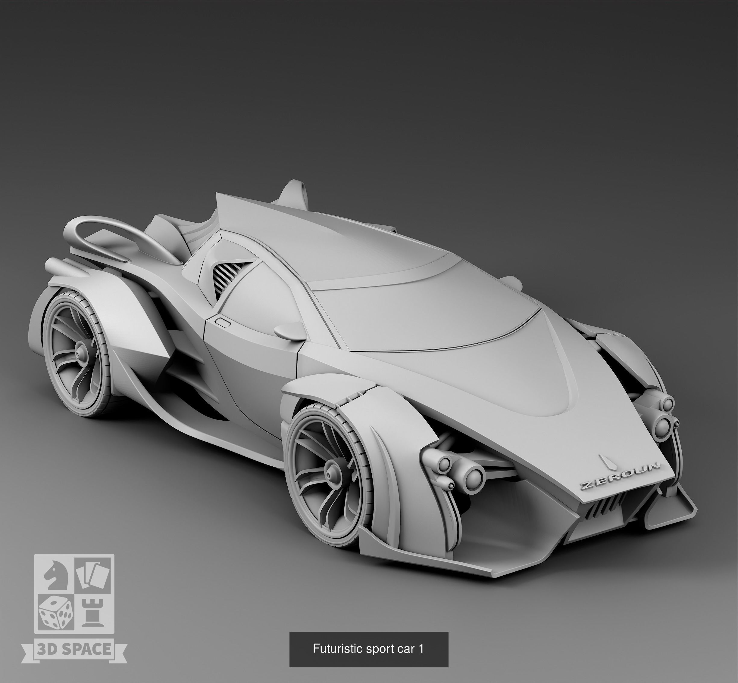 Futuristic cars 3D Model Collection_16