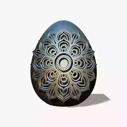 Easter egg mold with mandala
