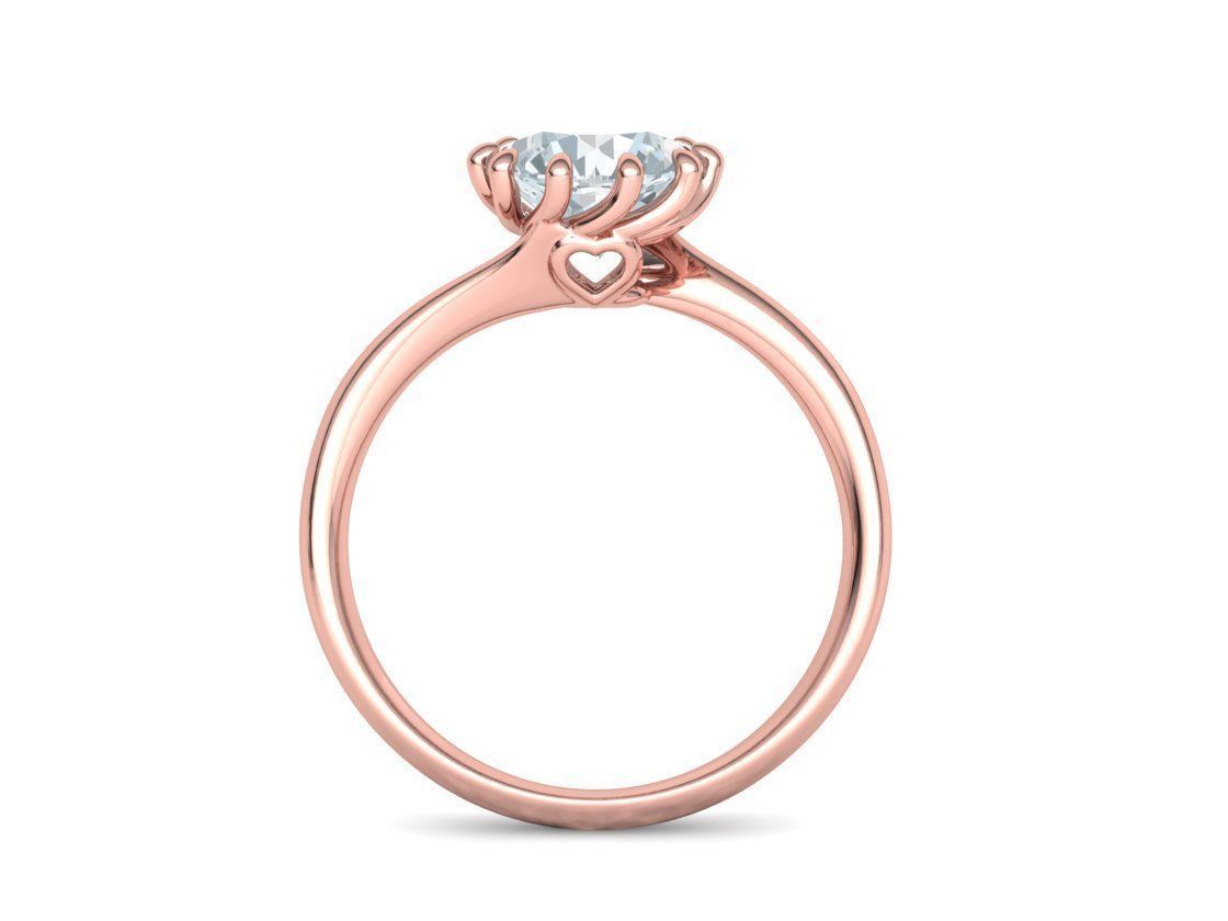 122 Paradise Engagement Solitaire Ring Big Stone 3DModel  3D print model_26