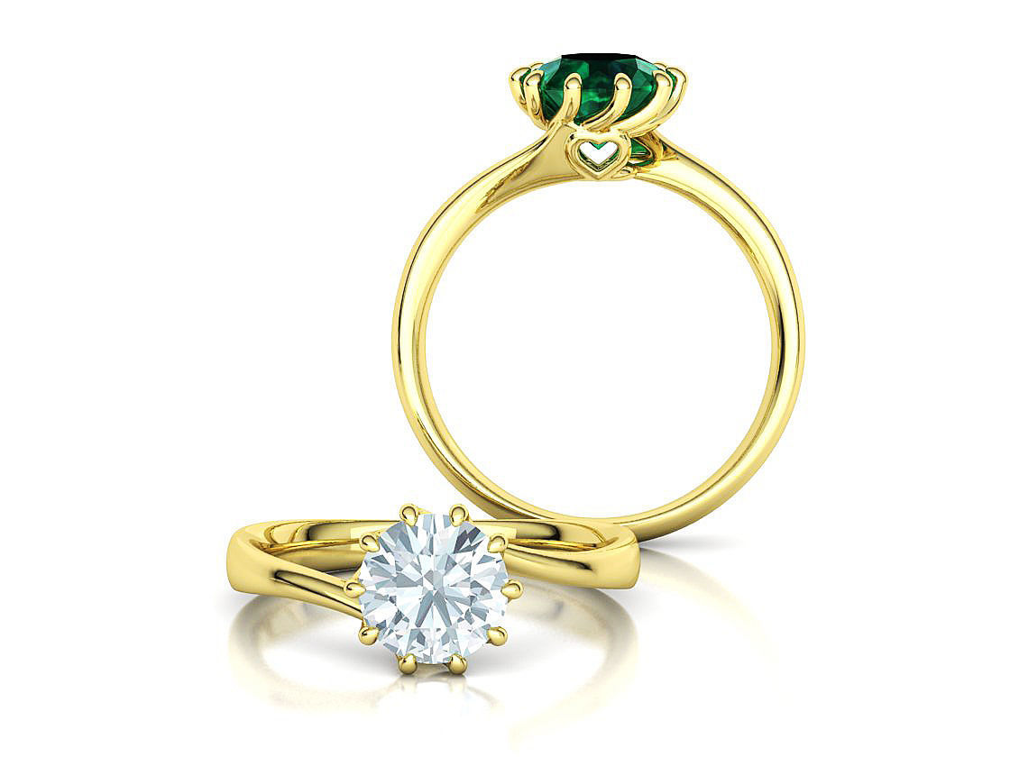 122 Paradise Engagement Solitaire Ring Big Stone 3DModel  3D print model_5