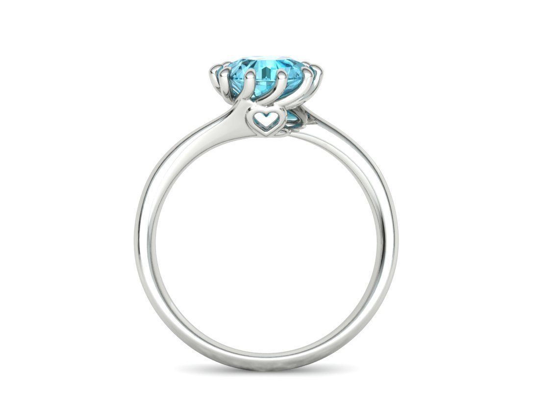 122 Paradise Engagement Solitaire Ring Big Stone 3DModel  3D print model_31