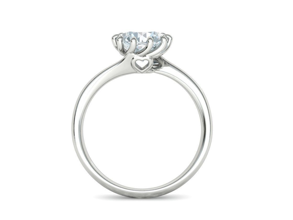 122 Paradise Engagement Solitaire Ring Big Stone 3DModel  3D print model_30