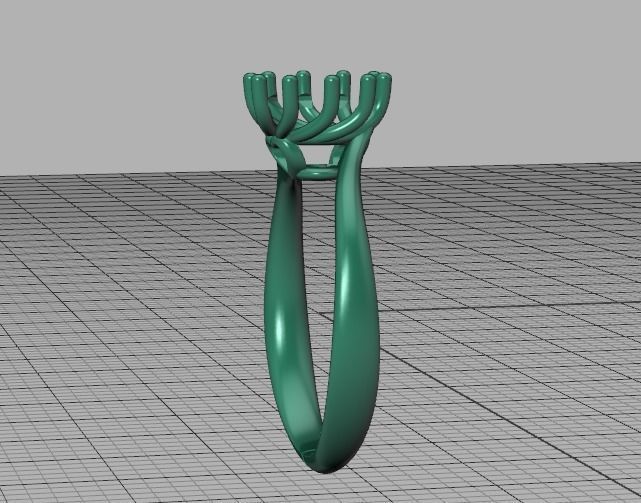 122 Paradise Engagement Solitaire Ring Big Stone 3DModel  3D print model_51