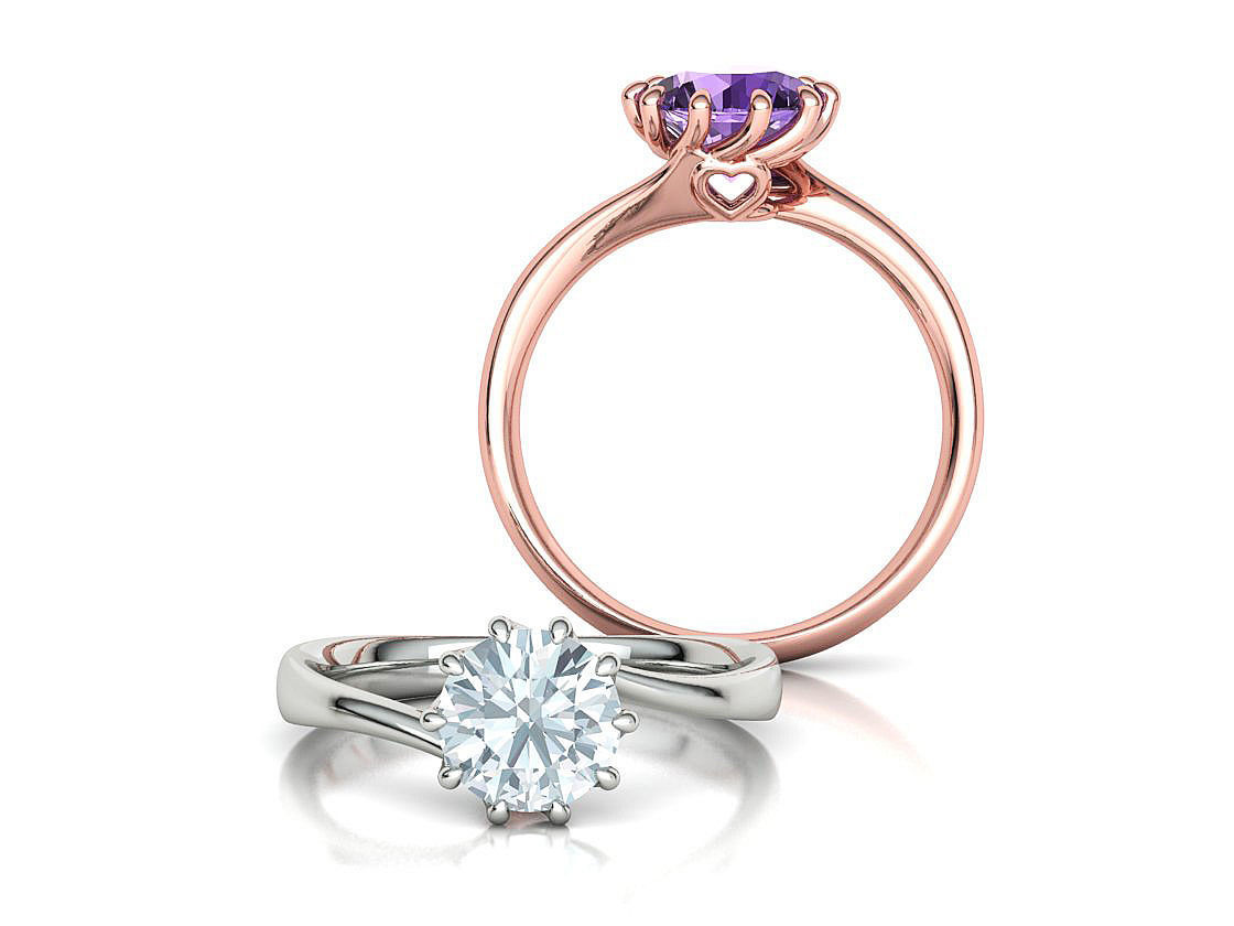 122 Paradise Engagement Solitaire Ring Big Stone 3DModel  3D print model_4